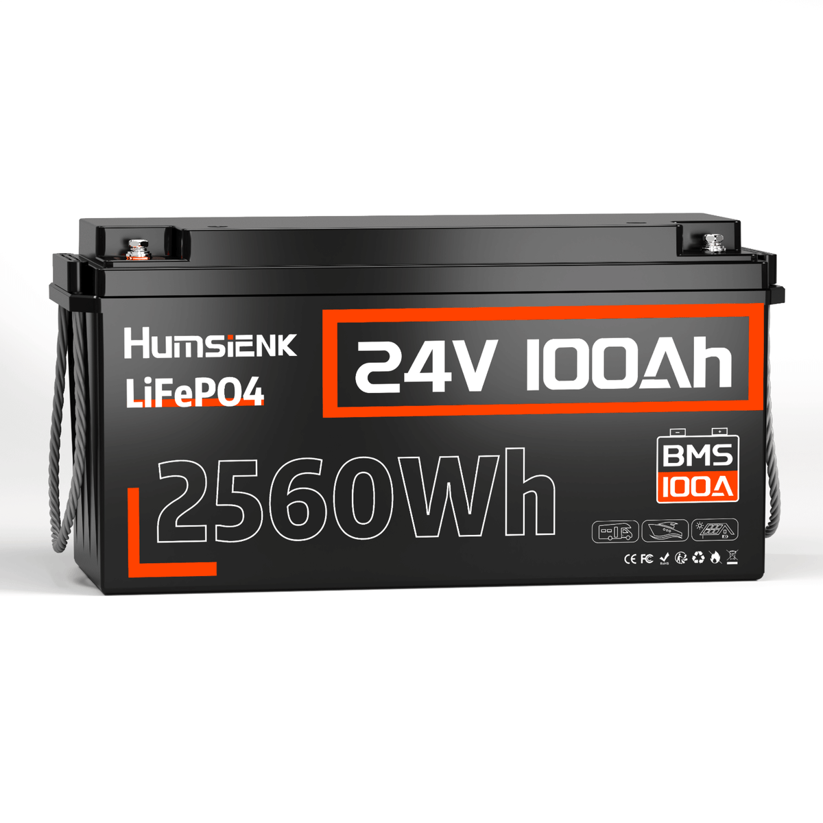 Humsienk 12V 100Ah Lithium LiFePO4 Battery, LiFePO4 for Leisure